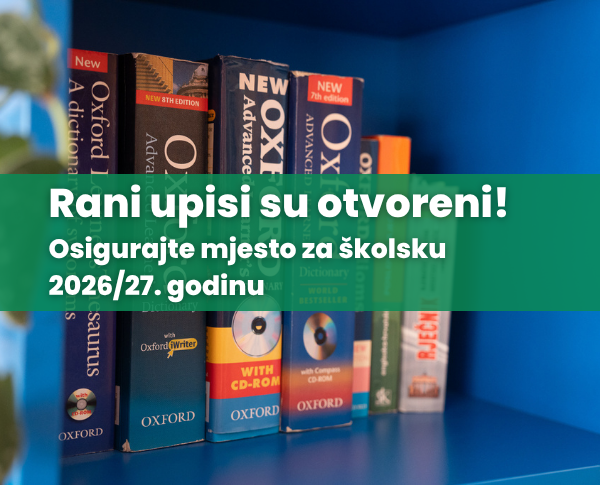 RANI UPISI U ŠKOLSKU GODINU 2026/27.